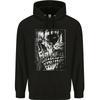 Grim Reaper Skull Gothic Biker Demon Hoodie