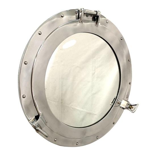 Nautical Porthole, Ship Porthole Mirror, Aluminium Porthole Design Mirror Chrome Finish Bathroom Mirror 30.48 Cm Wall Mount Mirror