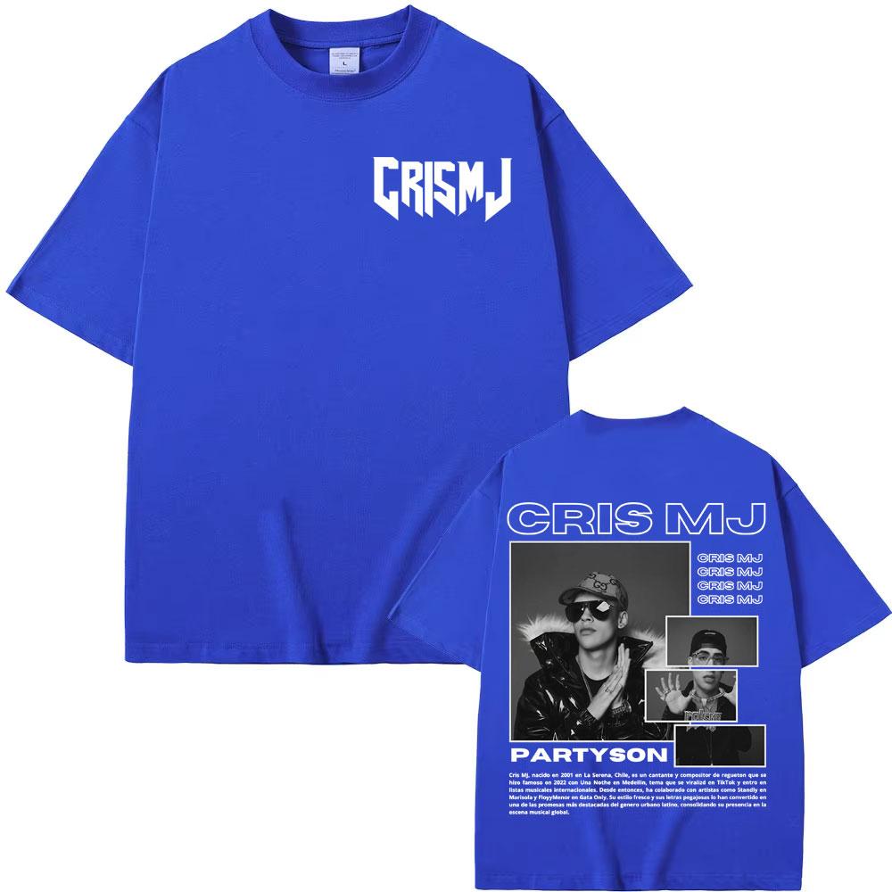 Rapper Cris Mj Tour 2025 Merch T-shirts for Men Women Harajuku Gothic Retro T Shirts High Quality 100% Cotton T-shirt Streetwear