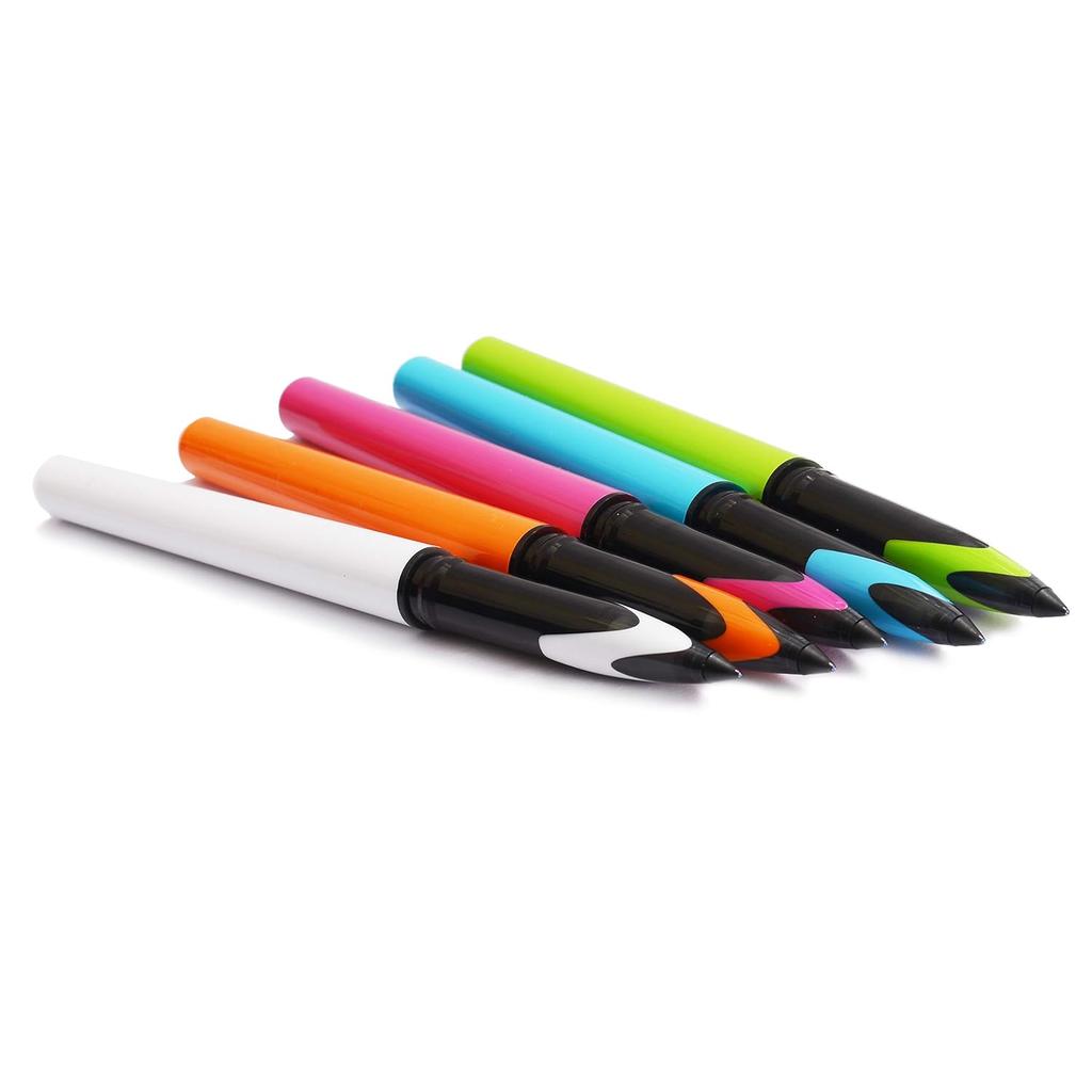Uni-Ball Air UBA188ELM 0.5mm Roller Ball Pen Pack of 5 | Blue Ink, Multicolor Body for Office, School & Home