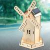 Solar Energy Windmill House Science Experiment Kits Wooden Models 3D Puzzles for