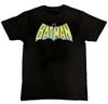 DC Batman Classic Text Bat Logo Graphic Mens T-Shirt