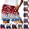 Women's Casual Summer Elastic Beach Shorts Print Casual Shorts