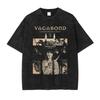 Anime Manga Vagabond T Shirt Musashi Kojirou Matahachi Vintage Washed Tops Tees Oversized Short Sleeve T-shirt
