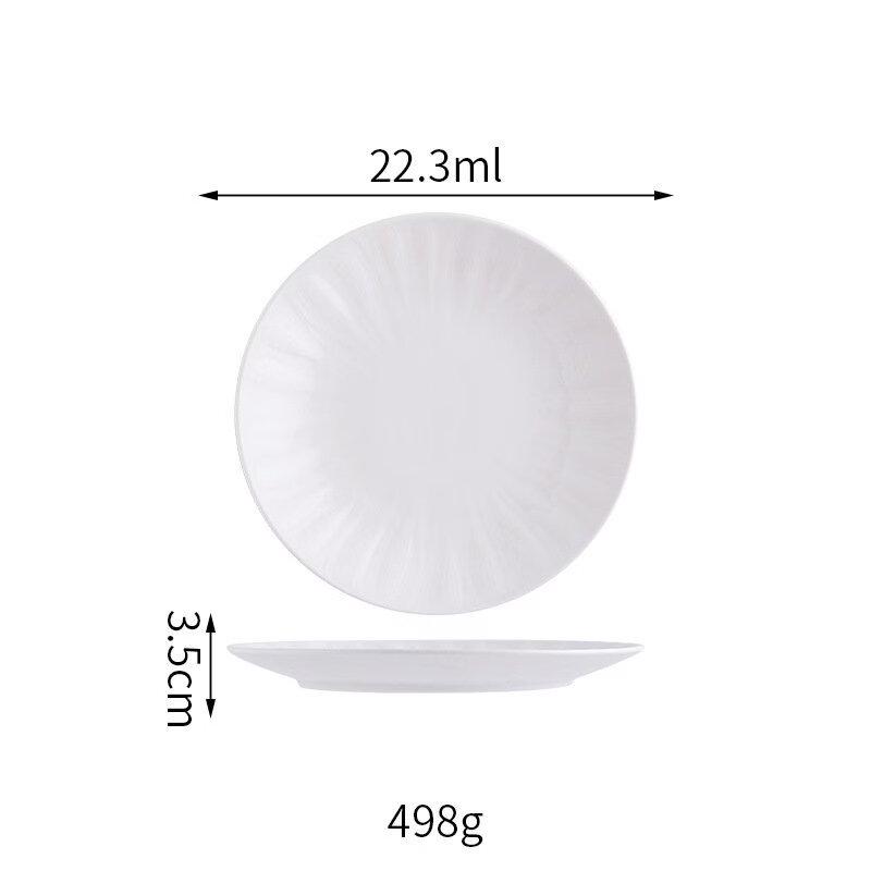 Abay Minimalist White Ceramic Rice Bowl Set