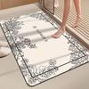 Premium Diatom Mud Bathroom Cushion Toilet Door Moisture-wicking Foot Fine Mat Bathroom Anti Slip Thickened Floor Mat