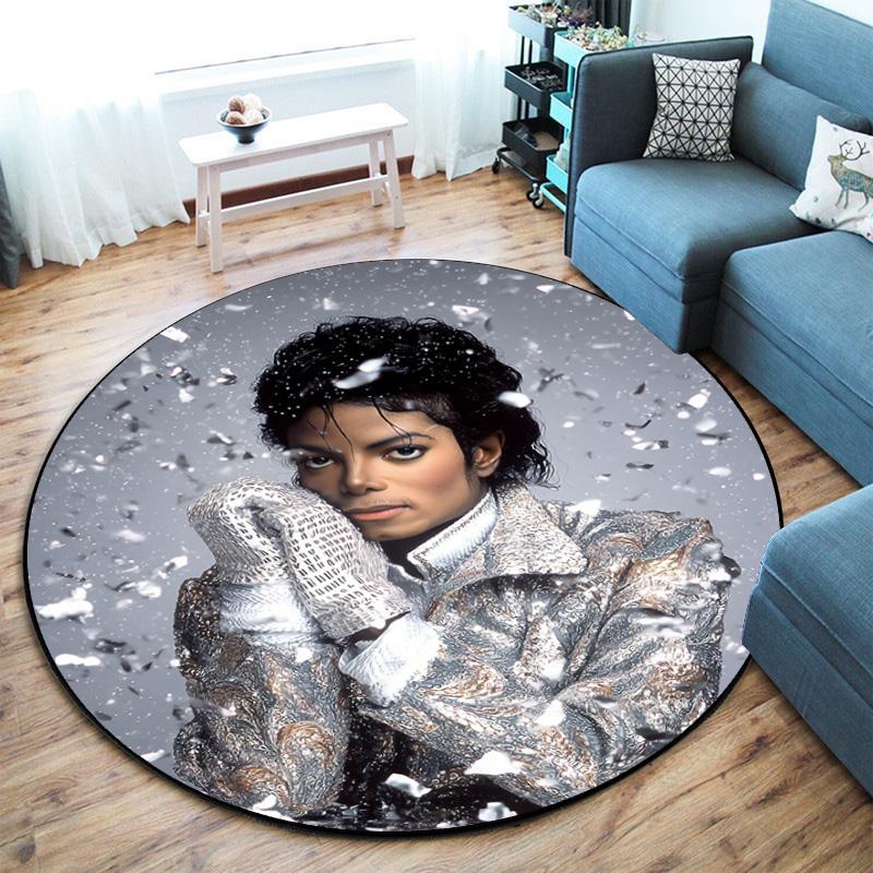 Renowned American Grammy Award Winning Singer Michael Jackson's Circular Carpet Is Soft, Home, Bedroom, Door Mat Decoration, and Non Slip Carpet F2