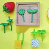 Cartoon Fruit & Cake Decoration Forks for Kids - Mini Leaf-Shaped Picks