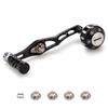 HEIGHTEN Improved Reel Handle for and Abu Baitcasting Reels Knob Black 70/45mm Shimano, Daiwa, V2.0 (Black/Silver & Handle) (HT03305)