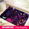 Anime Pokemon Gengar Evolution Dark Purple Style Print Non-slip Doormat, Soft Absorbent Floor Rug for Home Decor