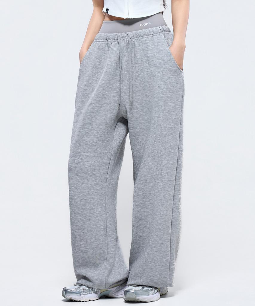 Pijikeolgameoncheu P5069 Women'S Layered Wide Pants [Gray]