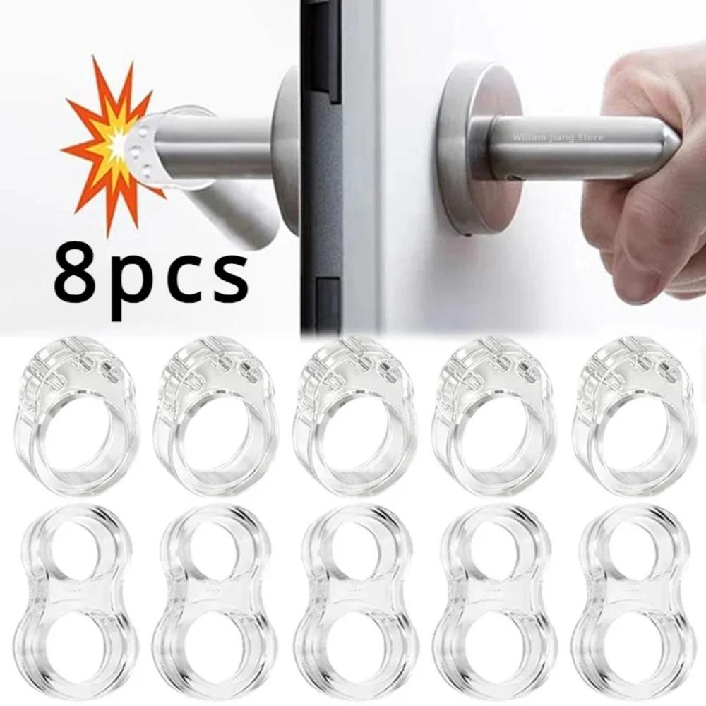 1/8Pcs Door Stop Silicone Door Handle Buffer Furniture Protections Crash Pad Shockproof Ring. Stopper Stops Stoppper Hardware