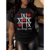 Ladies' Casual Sports T-shirt LOVE Always Wins Games Couple Romantic Declaration Outfit Valentine's Day Top
