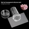 1 Set Stampino per Nail Art con Raschietto per Unghie Design Rimovibile Stampino per Unghie in Silicone Trasparente Strumenti per Manicure per Professionisti