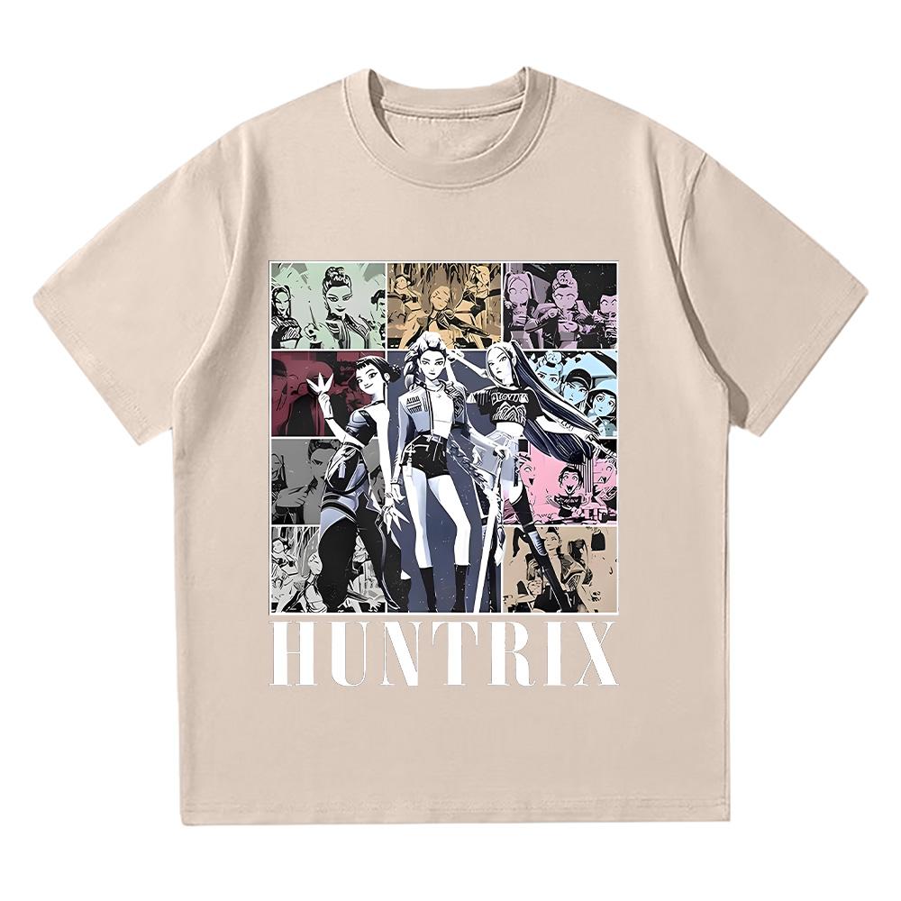 Huntrix Girl Kpop Δοκιμαστικό Ταινίας Vintage T-shirt Kpop Κυνηγοί Δαιμόνων T-shirt Jinu Μανγκα Ρούχα Βαμβάκι Υψηλής Ποιότητας T-shirts Unisex Τοπ