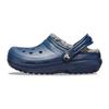 Children's Classic Lined Casual and Comfortable Warm Children's Hole Shoes Dark Blue Charcoal Grey