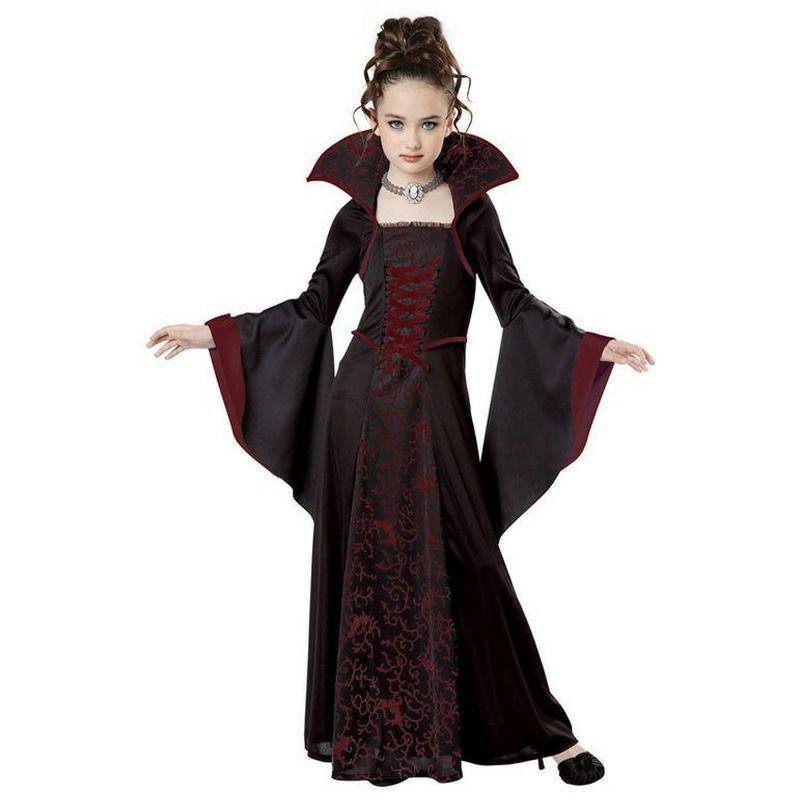 Halloweensky kostým pre deti Halloween Fantasy Upírsky kostým Dievčenské Dlhé Tutu Dresy Detský karnevalový outfit Gotické pierkové