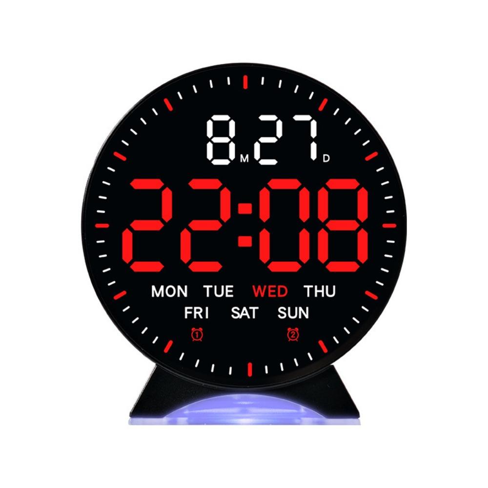 Atmosphere Lights Digital LED Clocks Running Second Display Table Clock for Bedroom
