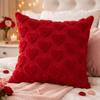 45*45 CM Heart Plush Pillow Cover Romantic Throw Pillow Cover Sweet Cushion Cover  Bedroom Decor