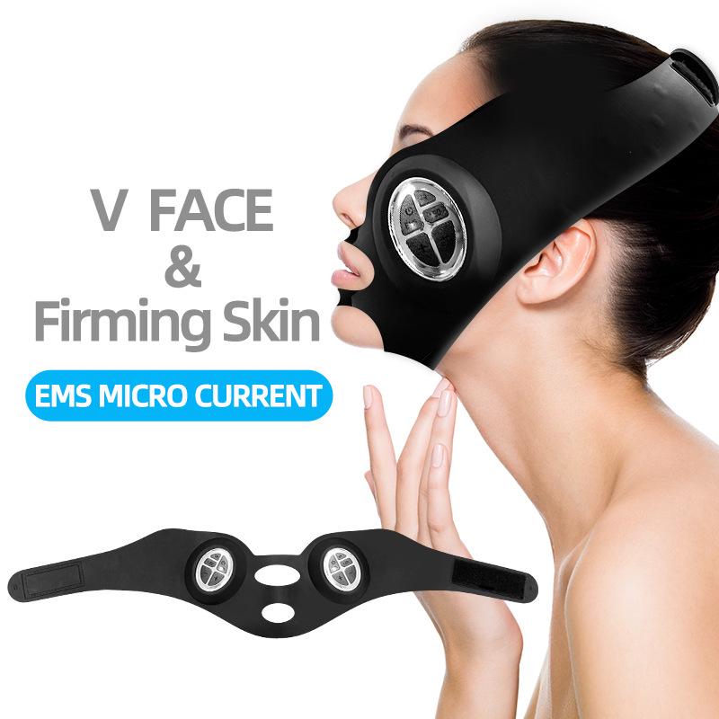 Mască cu LED pentru masaj facial V, cu funcție de lifting și strângere EMS