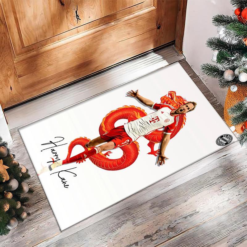 Harry Kane Printed Flannel Area Rug Non Slip Soft Polyester Floor Carpet Indoor Decor Mat for Bedroom Living Room Sofa