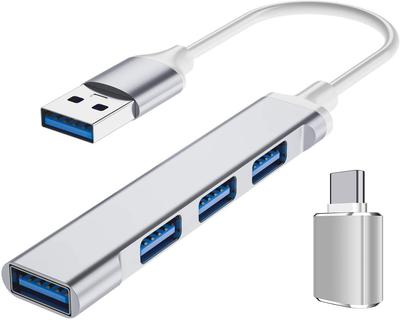 USB USB Smartphone USB Converter Compatible with Mac Chrome and Other Remote and More 4-in-1 3.0 Hub, High-Speed Expansion, Lightweight,