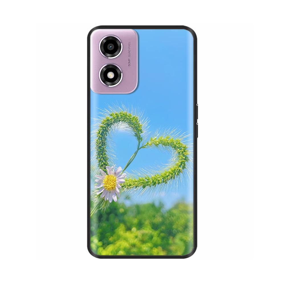 For Motorola Moto E14 Case Cute Painted Soft Black Silicon Cover 6.56'' Shockproof Phone Case For Motorola E14 E 14 MotoE14 Bags