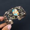 Spiny Oyster Copper Turquoise Gemstone Pure Copper Wire Wrapped Handmade Cuff/Bangle Jewelry For Her