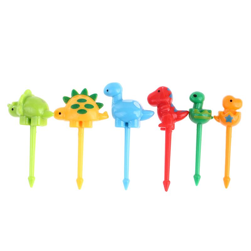 1set Cute Mini Animal Cartoon Food Picks Children Snack Cake Dessert Food Fruit Forks Lunch Accessories for School Kids