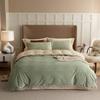 Light Luxury High-End Thickened Milk Fleece Four-Piece Set, Warm Coral Fleece Quilt Cover, Anti-Static Bed Sheet Three-Piece Set