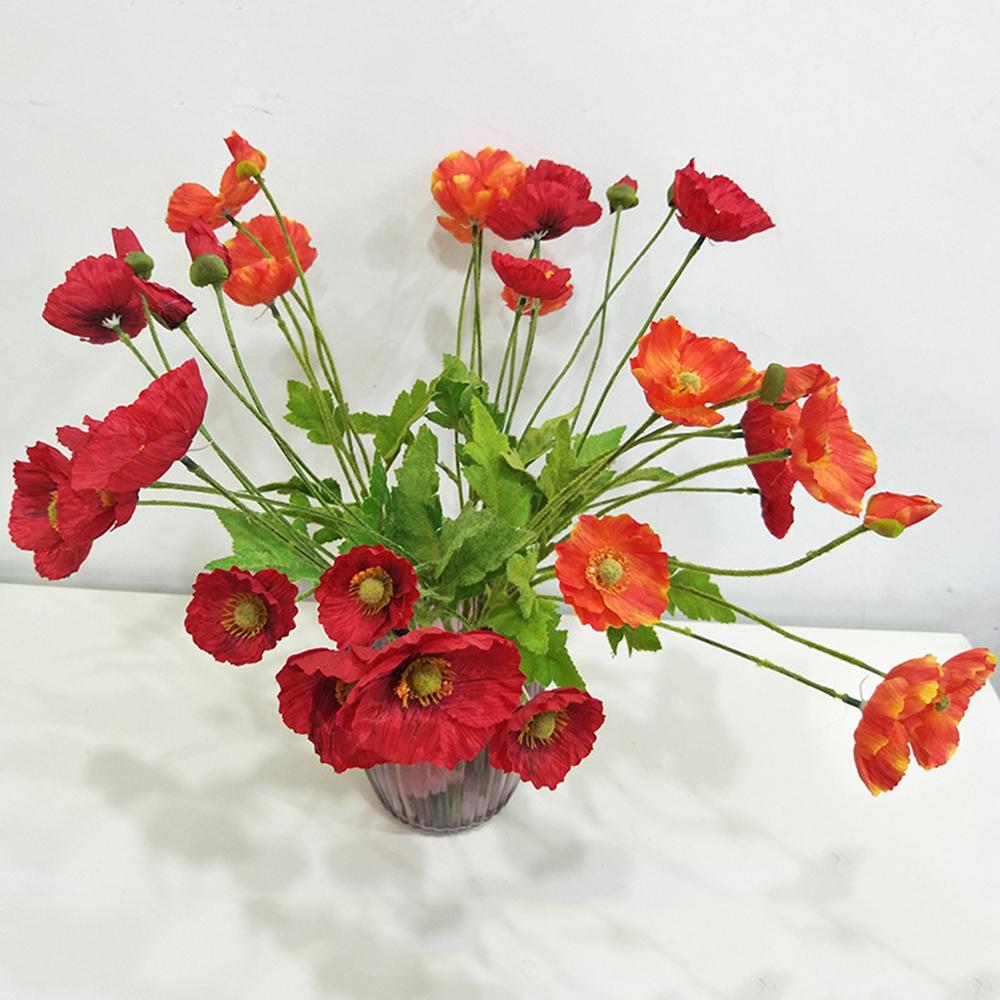 Feel Decorative Flower Home Wedding Decoration Artificial Flower Artificial Flower Artificial Poppy Flower