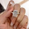 Cubic Zircon Rings Luxurious Engagement Bridal Wedding Occasion Bridal Accessories For Women Temperament Lady JewelryLuxury Jewelry