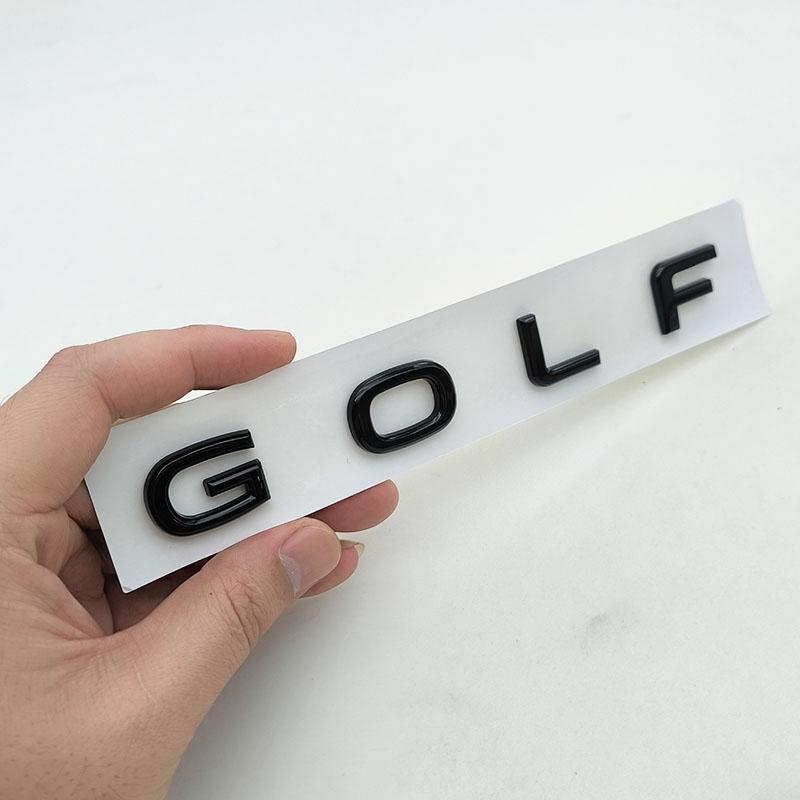 New 3D ABS Chrome Black Logo Golf Emblem Letters Badge Car Rear Trunk Sticker For Golf MK7 MK7.5 MK8 Auto Styling Accessories