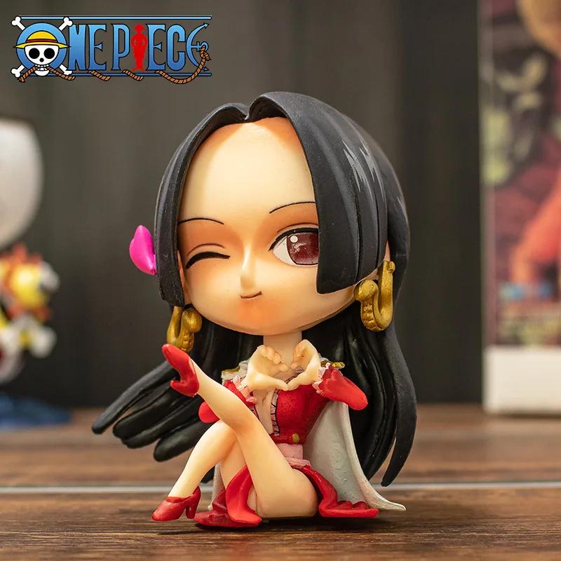 Anime One Piece Kalėdinė veiksmo figūrėlė 8-10 cm PVC Luffy Roronoa Zoro Mielos dekoracijos Q versija Automobilio dekoracija Kolekcinis modelis
