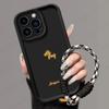Cute 3D Gold Horse With Lanyard Phone Case For OPPO Reno 15 14 13 12 11 10 8 Pro 7 6 5 4 Lite 3 14F 13F 12F 11F 2F 8Z 8T Cover