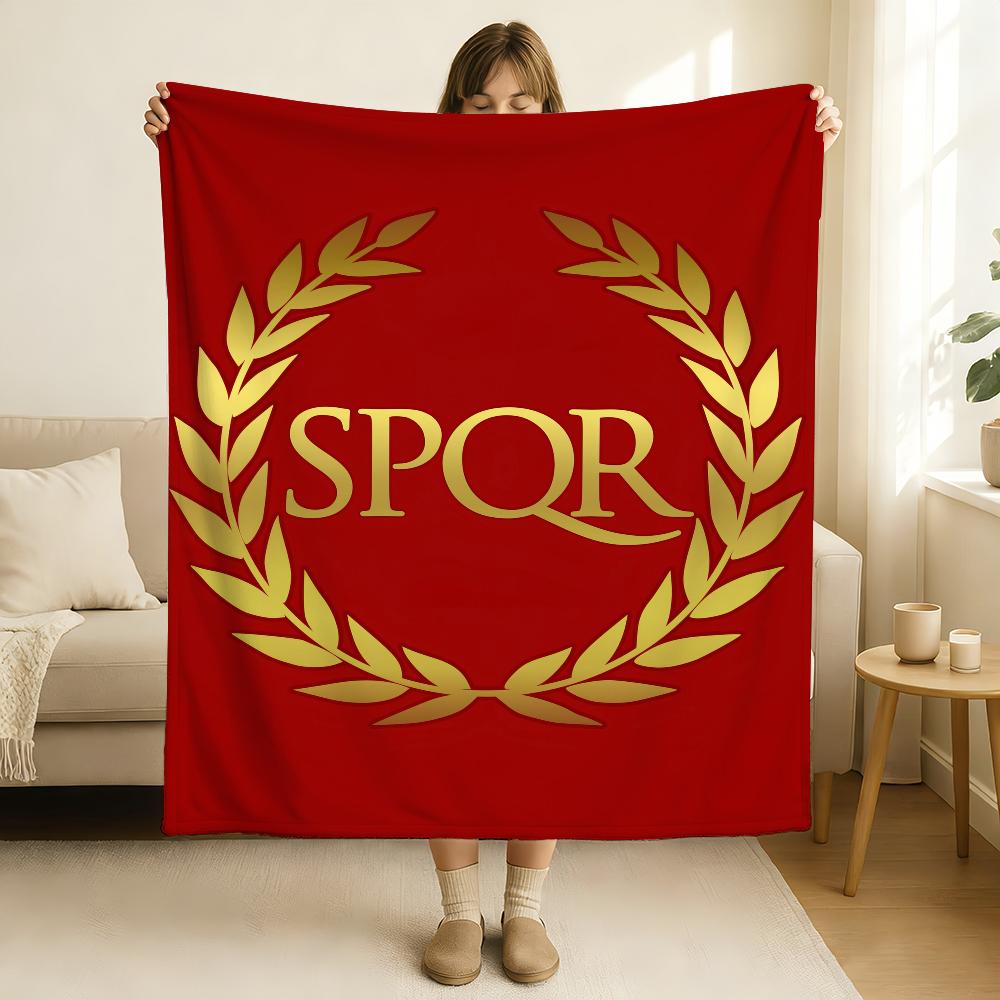 Fashion SPQR Blanket Soft and Skin Friendly For Couch Bed Napping Bedspread All Seasons Comforter