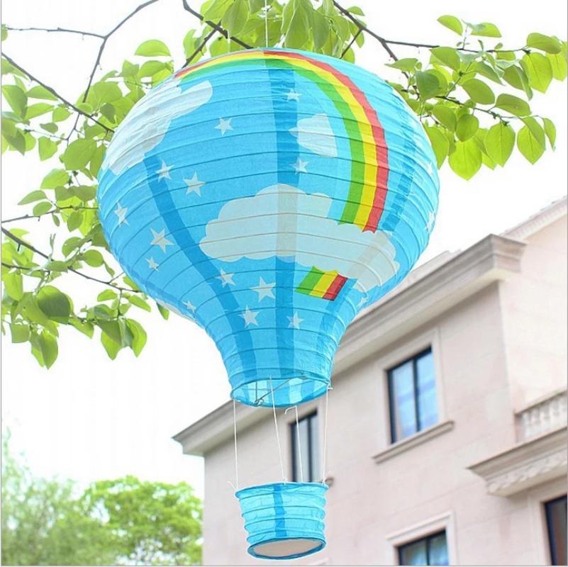 Commodity 1PC Santa Claus Elk Hot Air Balloon 12 Inch Paper Lantern Lampshade DIY Crafts Ceiling Hanging Xmas Decorations Party Supplies