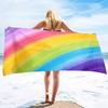 Beach Towel Rainbow Colors Printed Microfiber Beach Towel, Oversized Large Quick Dry & Sand Free Lightweight Towel Adults Towel