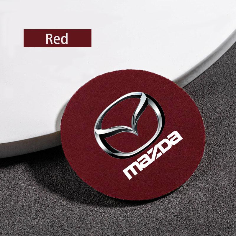 Felt Water Coaster Non-slip Durable Car Water Cup Bottle Holder Pad for Mazda 3 Bk Bl 323 Axela Atenza CX-3 CX-4 CX5 CX-7