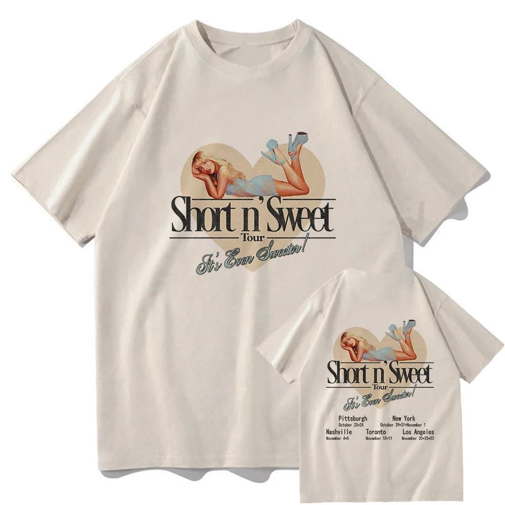 Summer Short N’ Sweet Tour 2026 T-shirt Sabrina Carpenter Lover Men Women Clothing Harajuku Summer Tops Graphic T Shirts Vintage