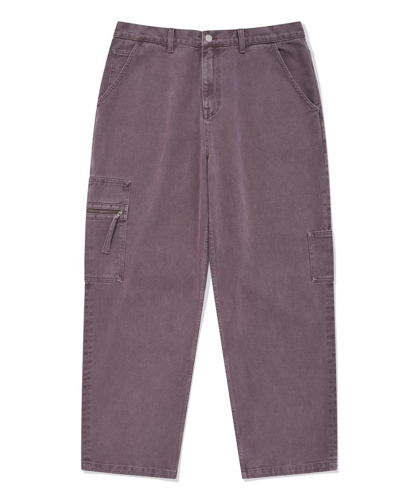 PHYSICAL DEPARTMENT Pigment Washed Cargo Denim Pants Vintage Purple