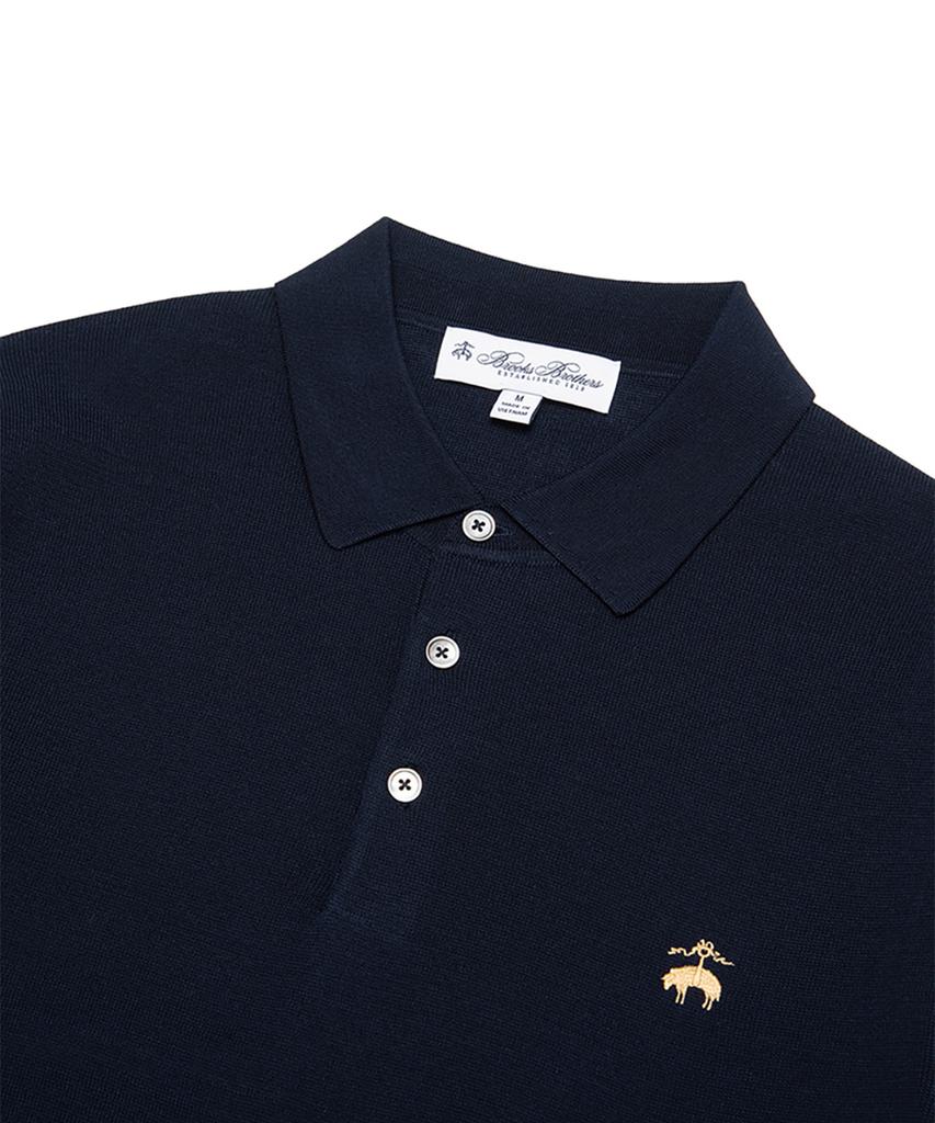 BROOKS BROTHERS 24Ss Mercerized Cotton 100% Polo Sweater (Navy) (Bbwtmb0005Qes)