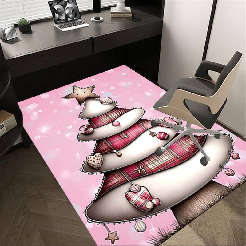 1PC Christmas Tree Extra Large Non Slip Floor Carpet, Office, Family, Studio Large Area Rug Indoor Rugs, Bold Statement Piece