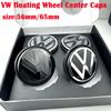 For VW 4pcs 56mm 65mm VW Floating Car Wheel Center Caps Hubcap Cover for VW Jetta MK5 Golf Passat Styling CC Golf 3B7601171 1J0601171 ET1