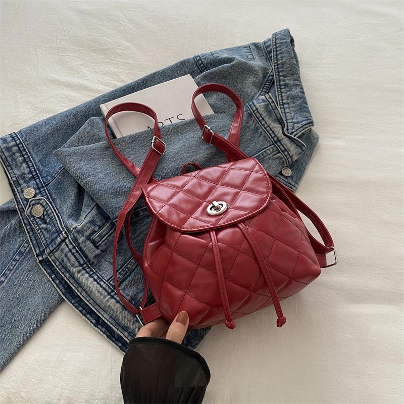 Wind Rucksack Tasche Damen 2025 neuer Rucksack Mode Diamant Vielseitig Ins Eimer Tasche