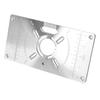Router Table Insert Plate Aluminum Trimming Machine Engraving Flip Board with 4 Rings for