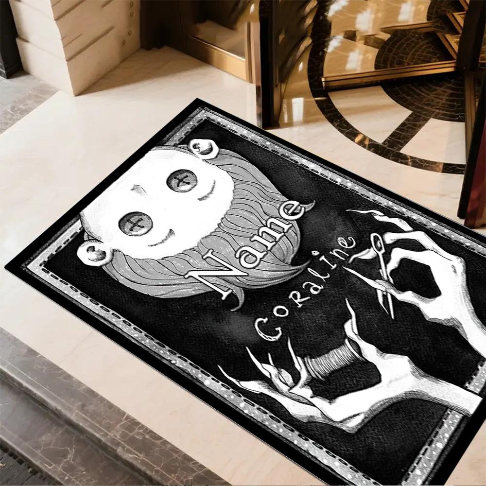 Name Coraline Hands Customize Text Floor Mat Design for Hallway Dining Room Kitchen Outdoor Antislip Carpet Office Home Decor Wedding Party Gift