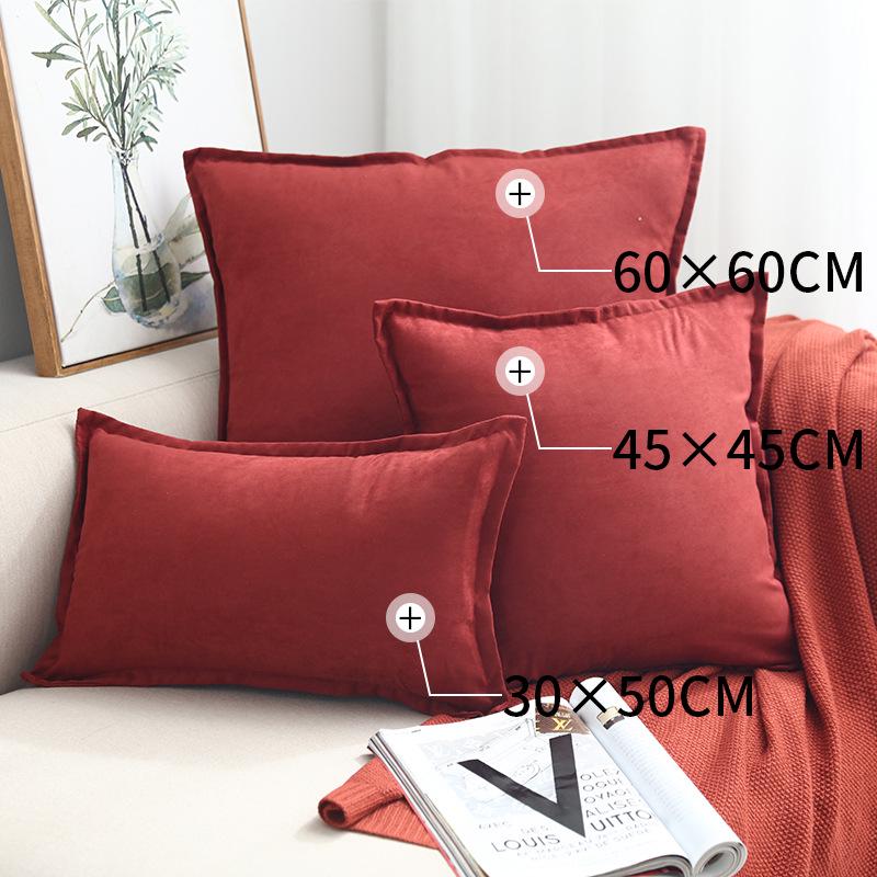 Ruffle Nordic Light Luxury Square Throw Pillow Cover for Sofa or Bed