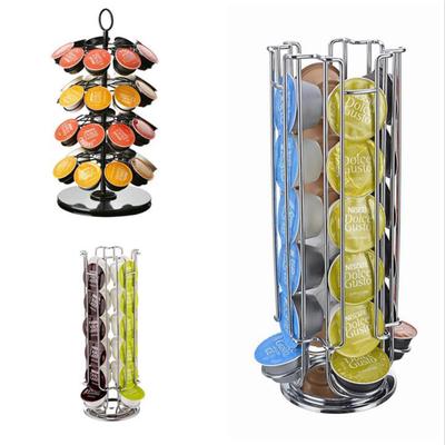 Revolving Rotating Coffee Pod Capsule Holder Tower Stand Rack