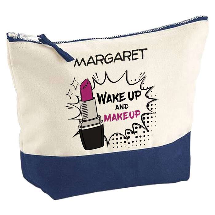 Trousse de maquillage - PLANETEE - Margaret Wake Up and Makeup - grand format - coton - impression HD France